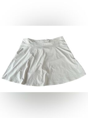 ATHLETA All Day Skort Women’s 16 BEIGE Athletic Preppy Pickleball Tennis Travel